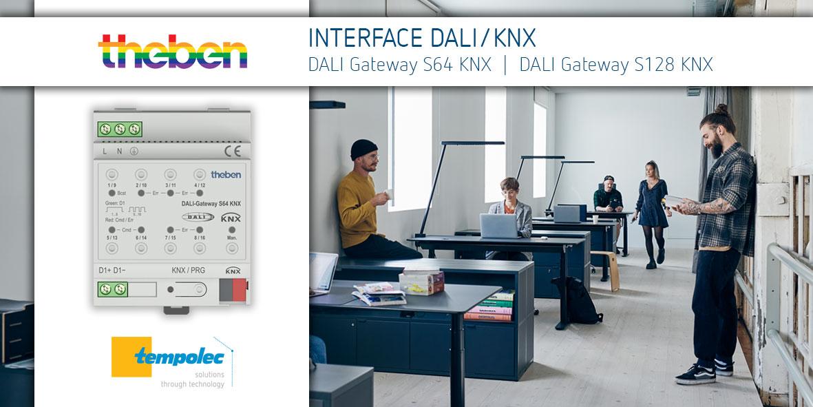 Nieuwe Theben DALI/KNX Interface voor 1 of 2 kanalen met armaturen