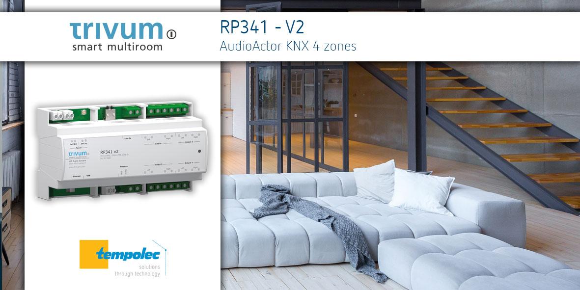 Nieuwe trivum KNX AudioActor voor multiroomsysteem in vier kamers